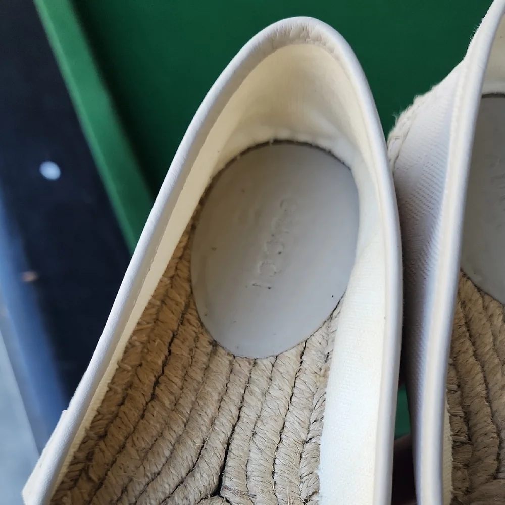 GUCCI GG Canvas And Leather Espadrilles